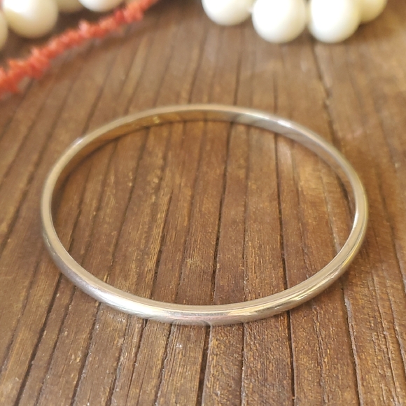 Vintage MONET Silver Bangle Bracelet - Picture 1 of 3